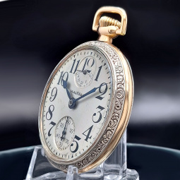 Waltham Vanguard Railroad Pocket Watch with Up/Down Wind Indicator